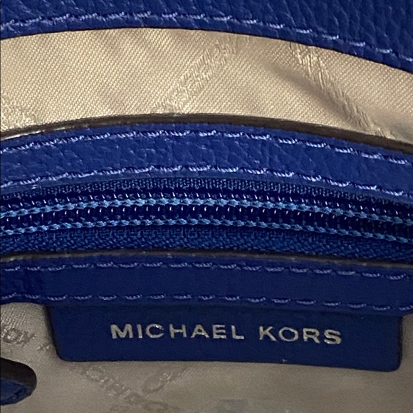 Michael Kors navy blue & cream striped satchel bag - Picture 9 of 9